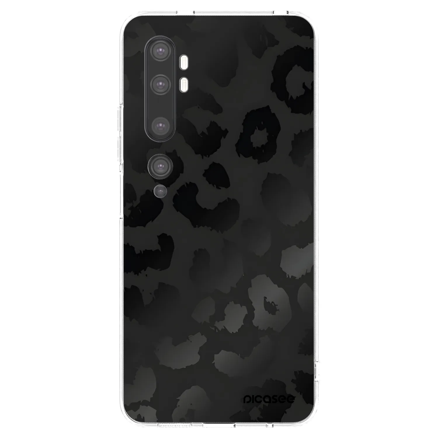 Picasee silikonový průhledný obal pro Xiaomi Mi Note 10 (Pro) - Midnight Leopard