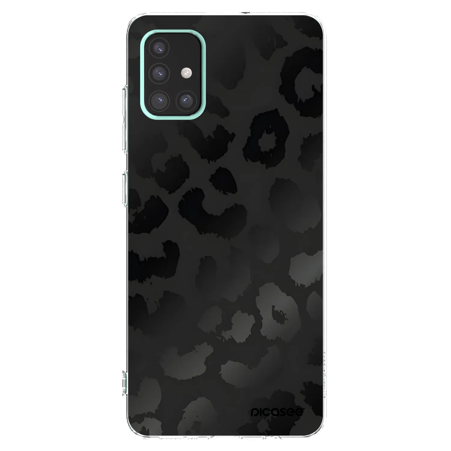 Picasee silikonový průhledný obal pro Samsung Galaxy A51 A515F - Midnight Leopard