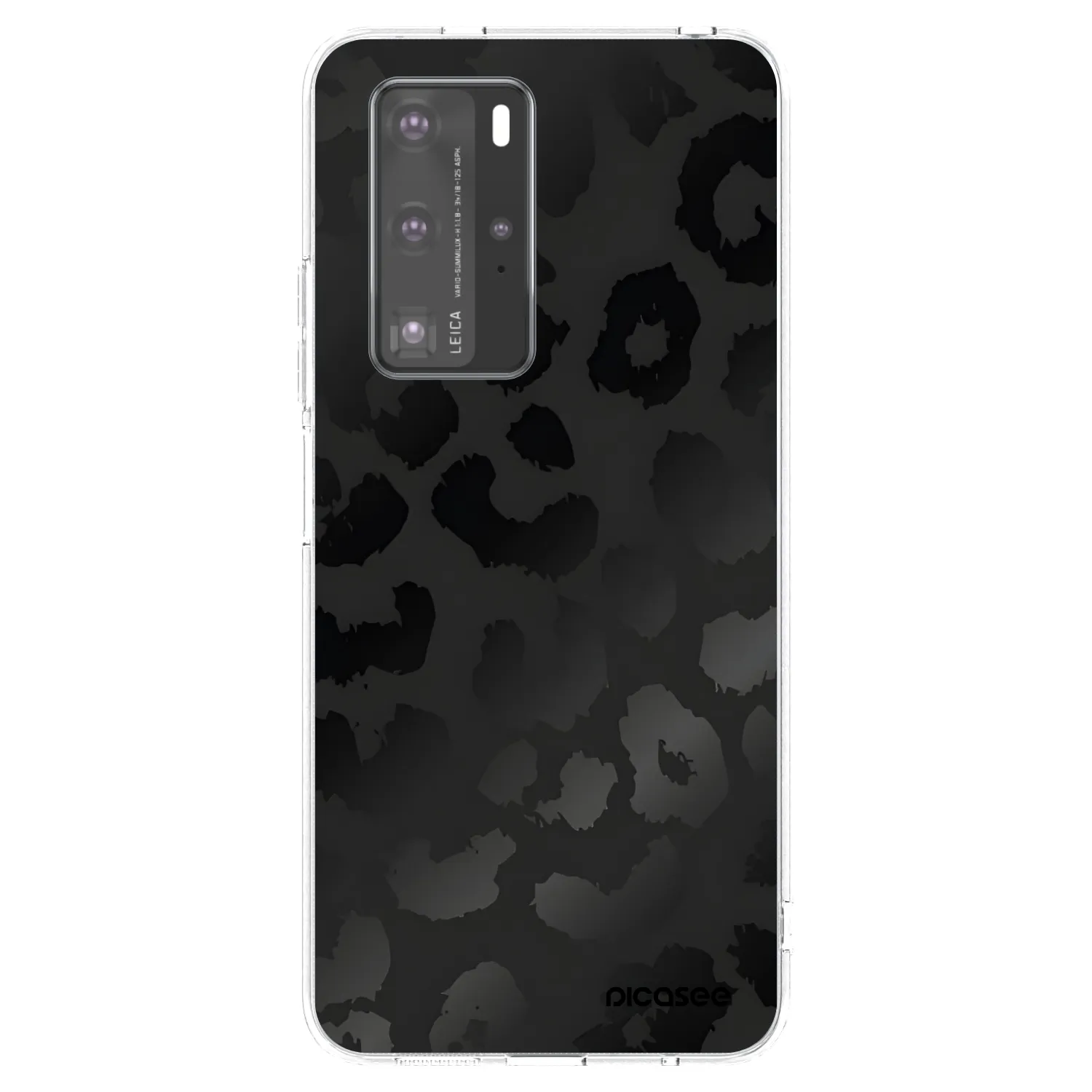 Picasee silikonový průhledný obal pro Huawei P40 Pro - Midnight Leopard