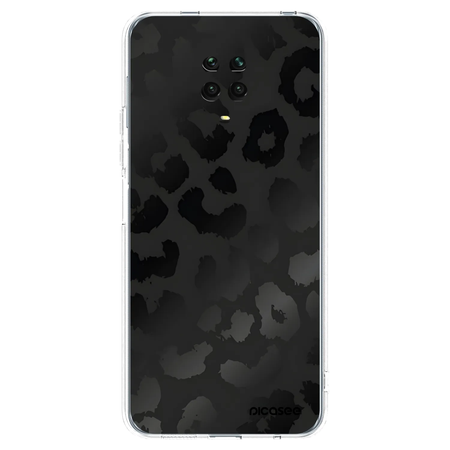 Picasee silikonový průhledný obal pro Xiaomi Redmi Note 9 Pro - Midnight Leopard