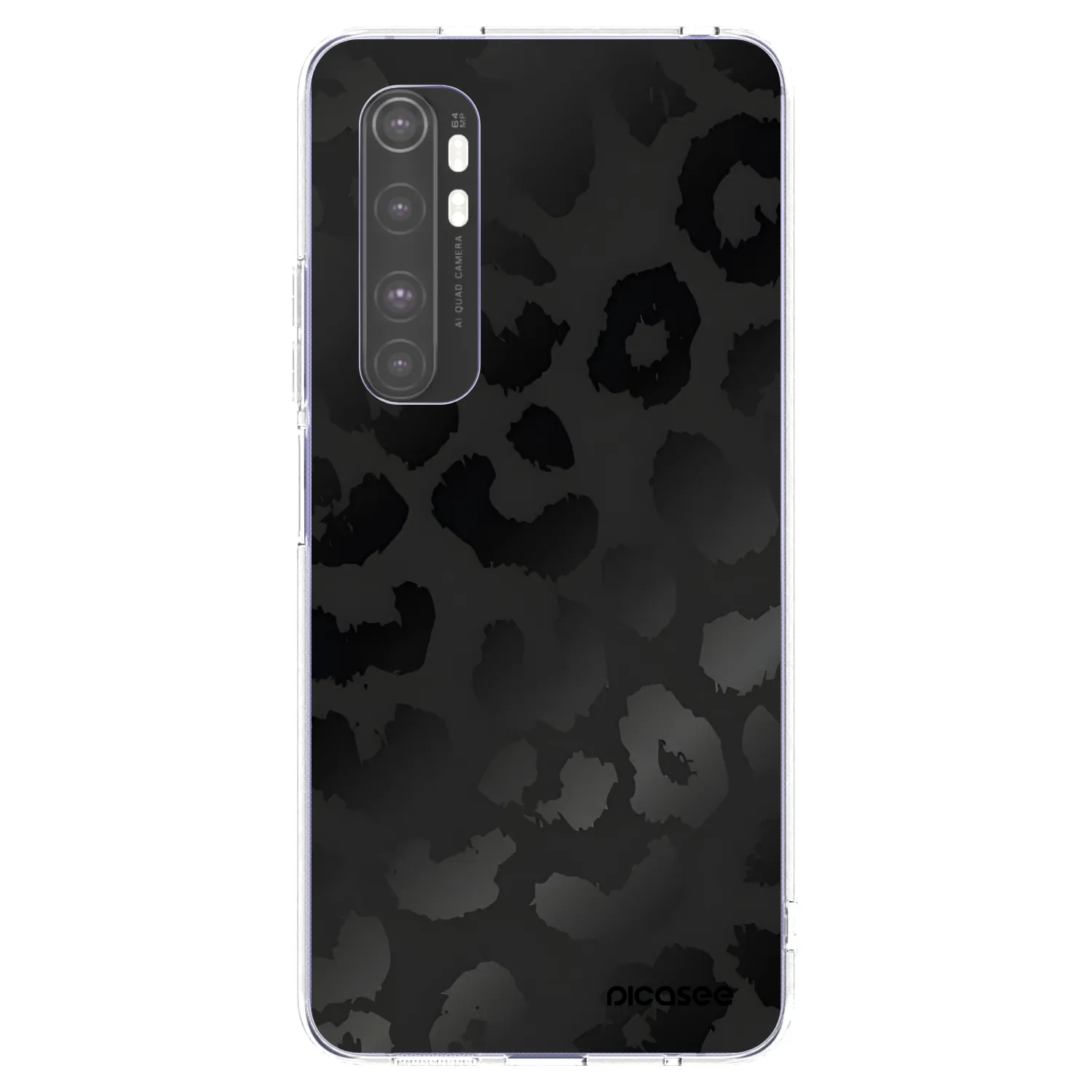 Picasee silikonový průhledný obal pro Xiaomi Mi Note 10 Lite - Midnight Leopard
