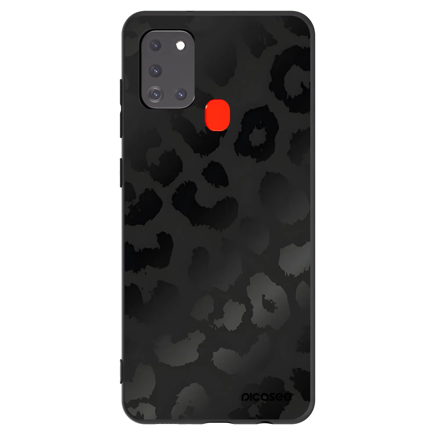 Picasee silikonový černý obal pro Samsung Galaxy A21s - Midnight Leopard