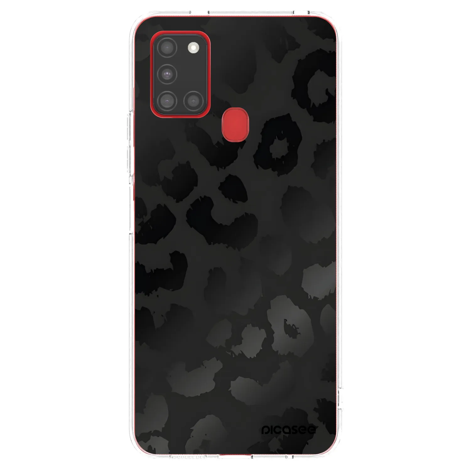 Picasee silikonový průhledný obal pro Samsung Galaxy A21s - Midnight Leopard
