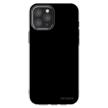 Picasee silikonový průhledný obal pro Apple iPhone 12 Pro Max - Black Bliss