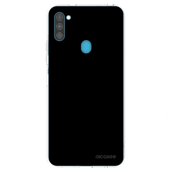 Picasee silikonový průhledný obal pro Samsung Galaxy M11 - Black Bliss