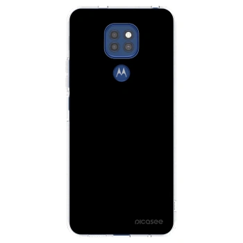 Picasee silikonový průhledný obal pro Motorola Moto G9 Play - Black Bliss