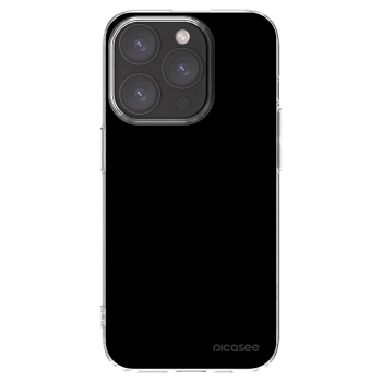 Picasee silikonový průhledný obal pro Apple iPhone 15 Pro - Black Bliss