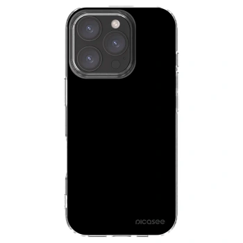 Picasee silikonový průhledný obal pro Apple iPhone 16 Pro - Black Bliss