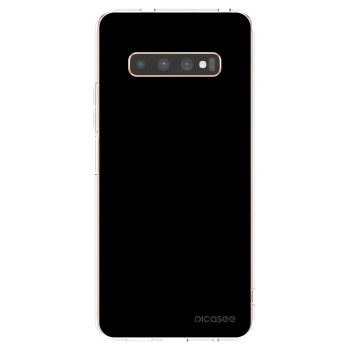 Picasee silikonový průhledný obal pro Samsung Galaxy S10 Plus G975 - Black Bliss