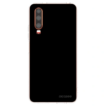 Picasee silikonový průhledný obal pro Huawei P30 - Black Bliss