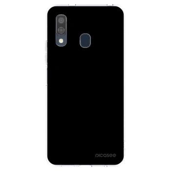 Picasee silikonový průhledný obal pro Samsung Galaxy A40 A405F - Black Bliss