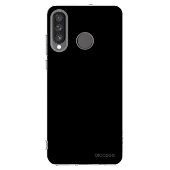 Picasee silikonový průhledný obal pro Huawei P30 Lite - Black Bliss