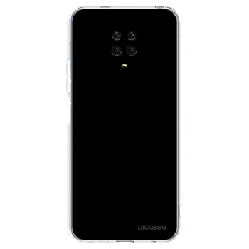 Picasee silikonový průhledný obal pro Xiaomi Redmi Note 9 Pro - Black Bliss
