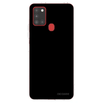 Picasee silikonový průhledný obal pro Samsung Galaxy A21s - Black Bliss
