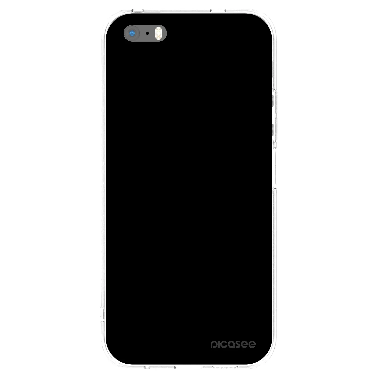 Picasee silikonový průhledný obal pro Apple iPhone 5/5S/SE - Black Bliss