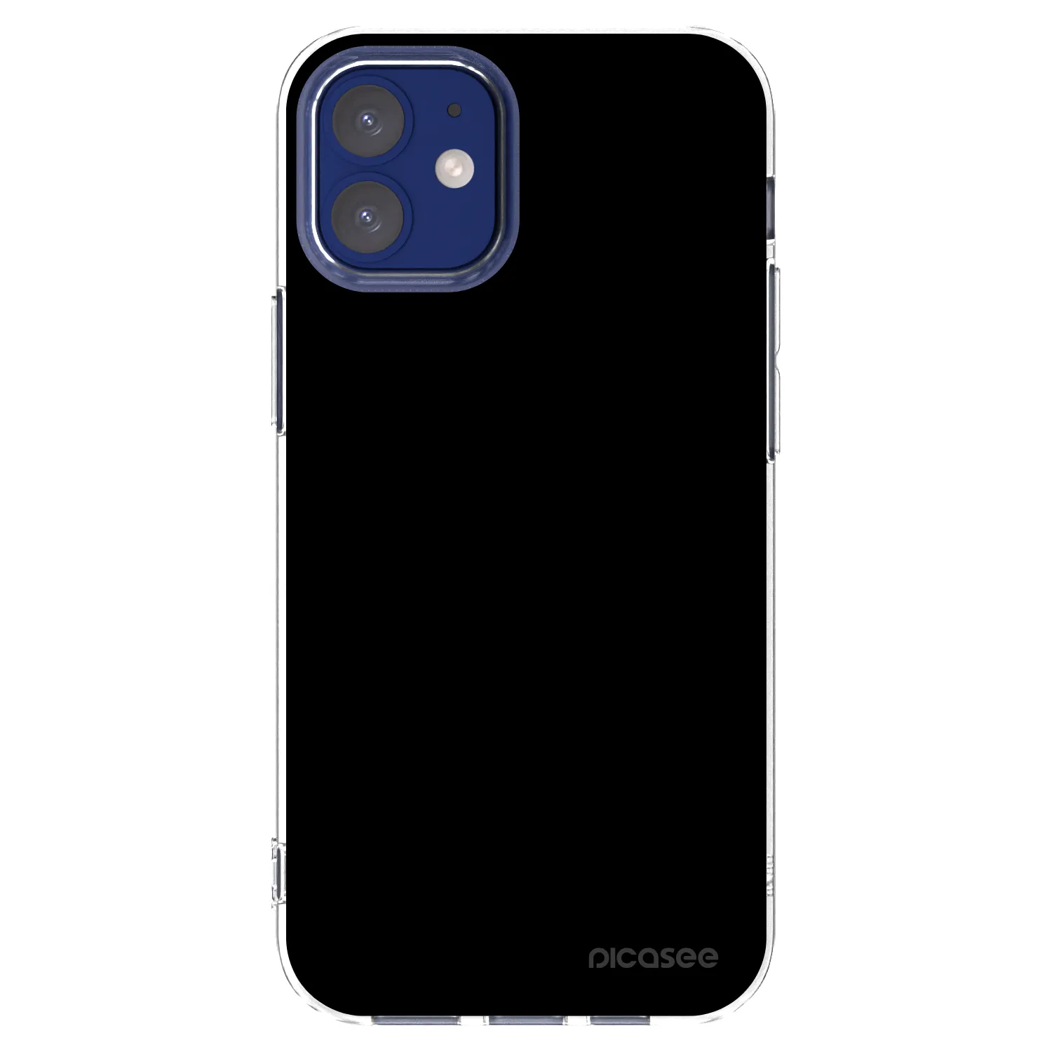 Picasee silikonový průhledný obal pro Apple iPhone 12 mini - Black Bliss