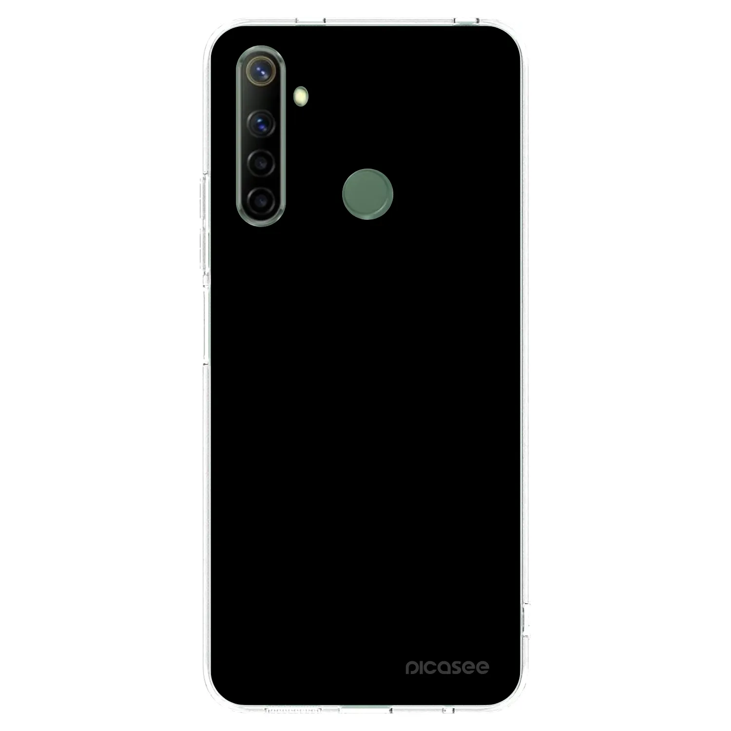 Picasee silikonový průhledný obal pro Realme 6i - Black Bliss
