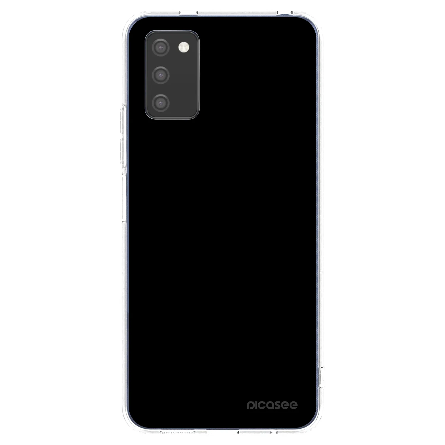 Picasee silikonový průhledný obal pro Samsung Galaxy A02s A025G - Black Bliss