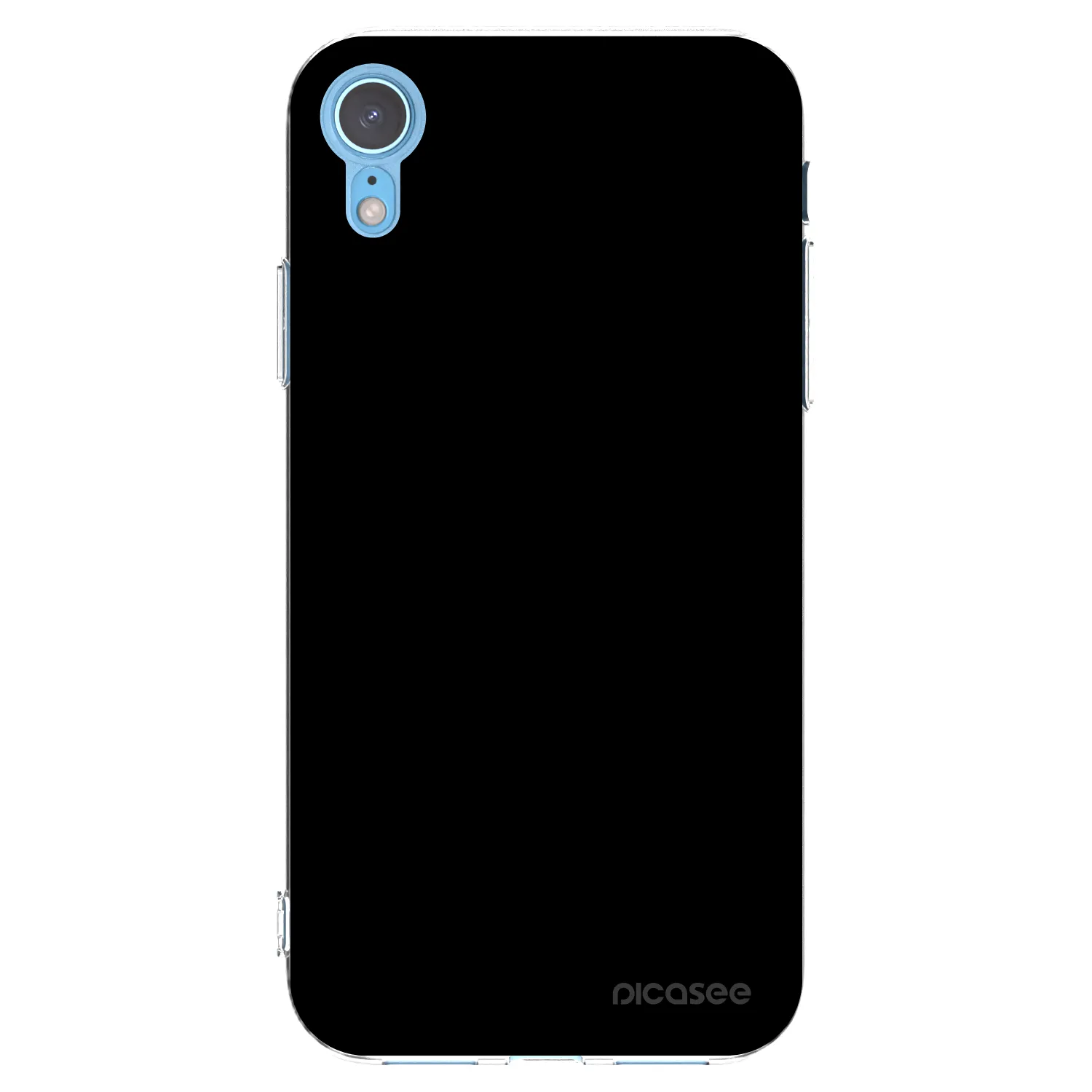 Picasee silikonový průhledný obal pro Apple iPhone XR - Black Bliss