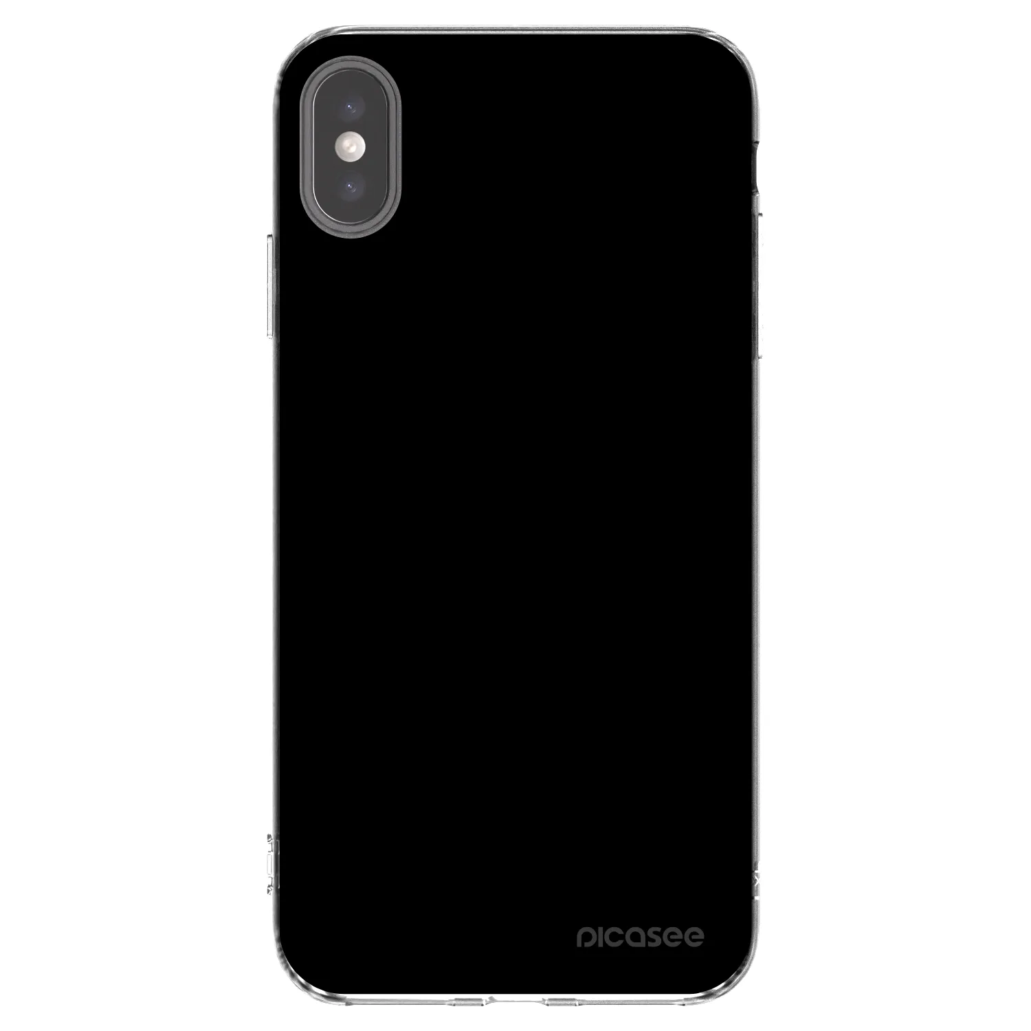 Picasee silikonový průhledný obal pro Apple iPhone XS Max - Black Bliss