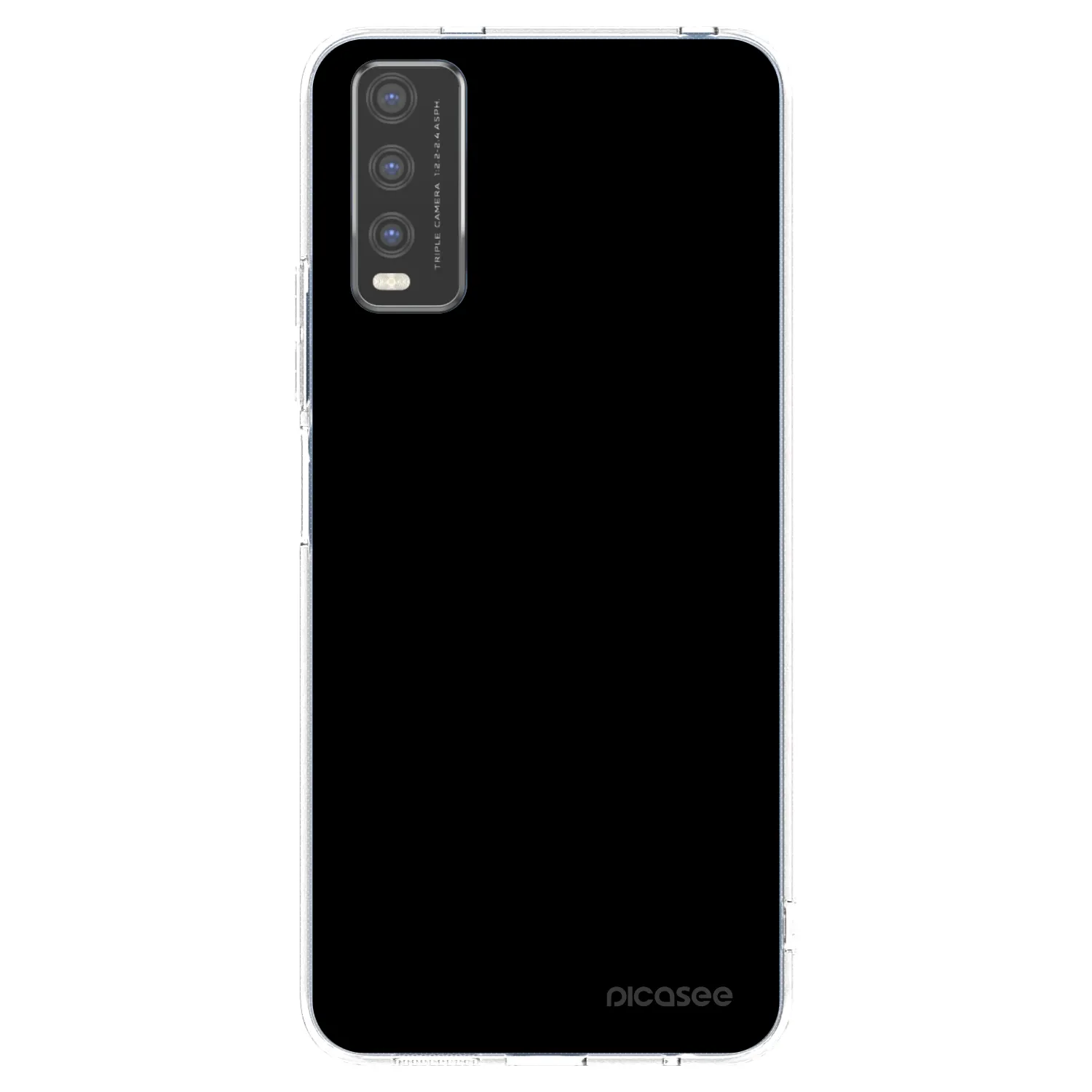 Picasee silikonový průhledný obal pro Vivo Y20s - Black Bliss