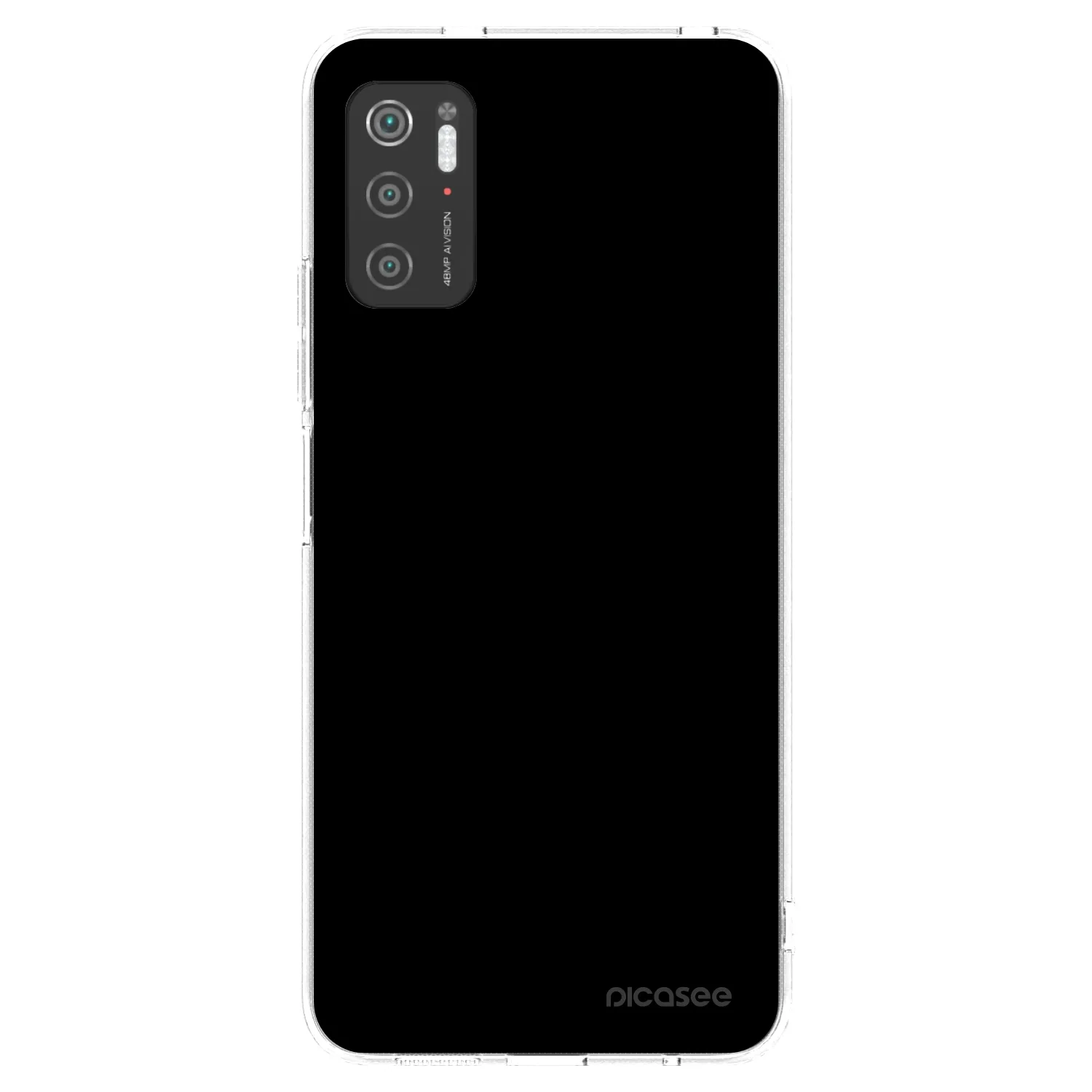 Picasee silikonový průhledný obal pro Xiaomi Poco M3 Pro 5G - Black Bliss