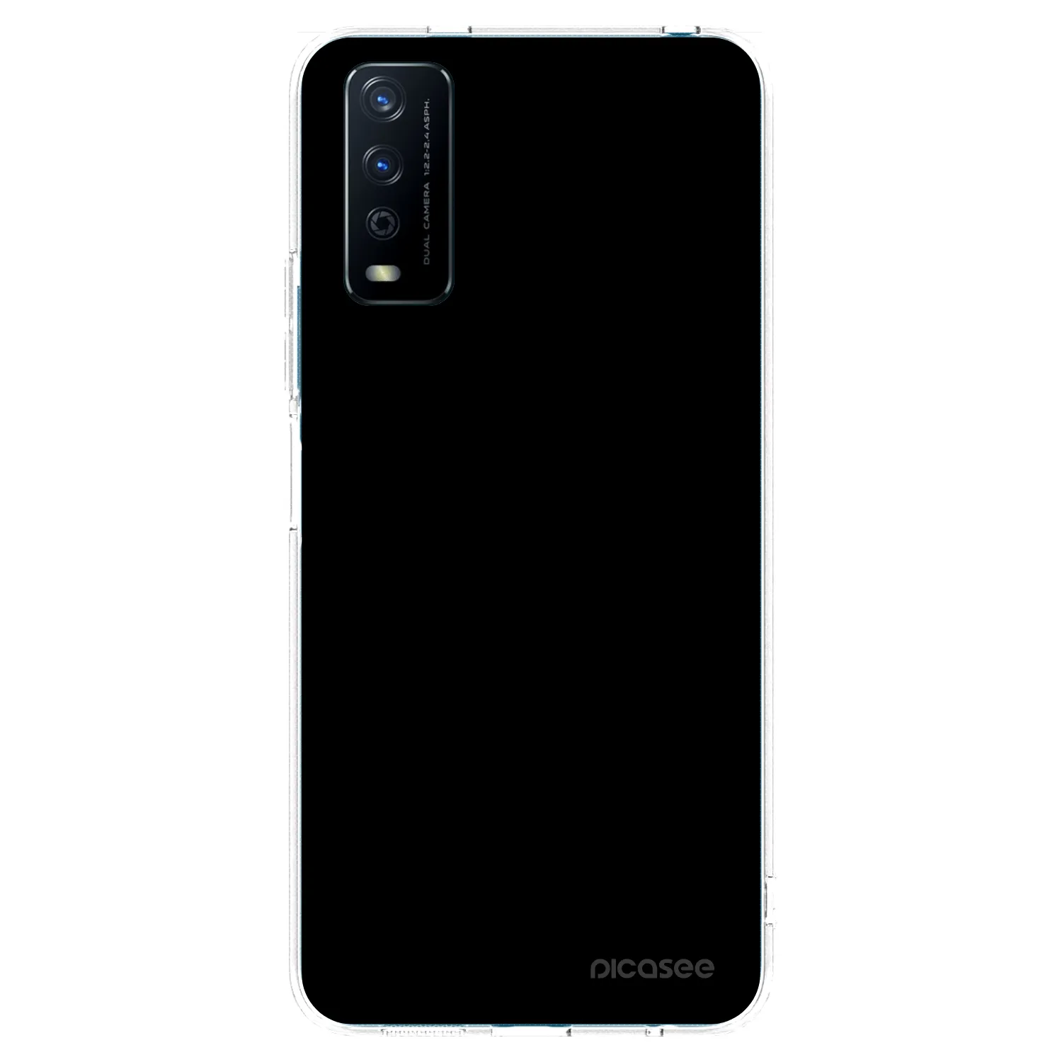 Picasee silikonový průhledný obal pro Vivo Y11s - Black Bliss