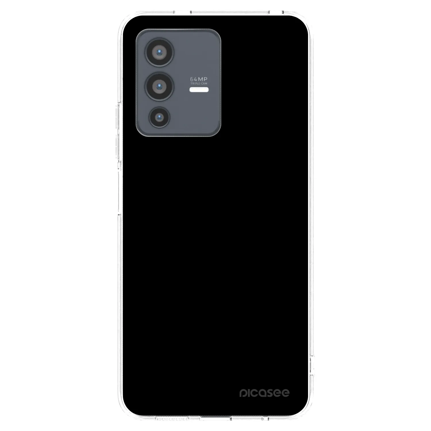 Picasee silikonový průhledný obal pro Vivo V23 5G - Black Bliss