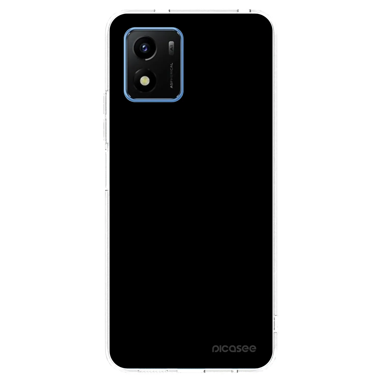 Picasee silikonový průhledný obal pro Vivo Y01 - Black Bliss