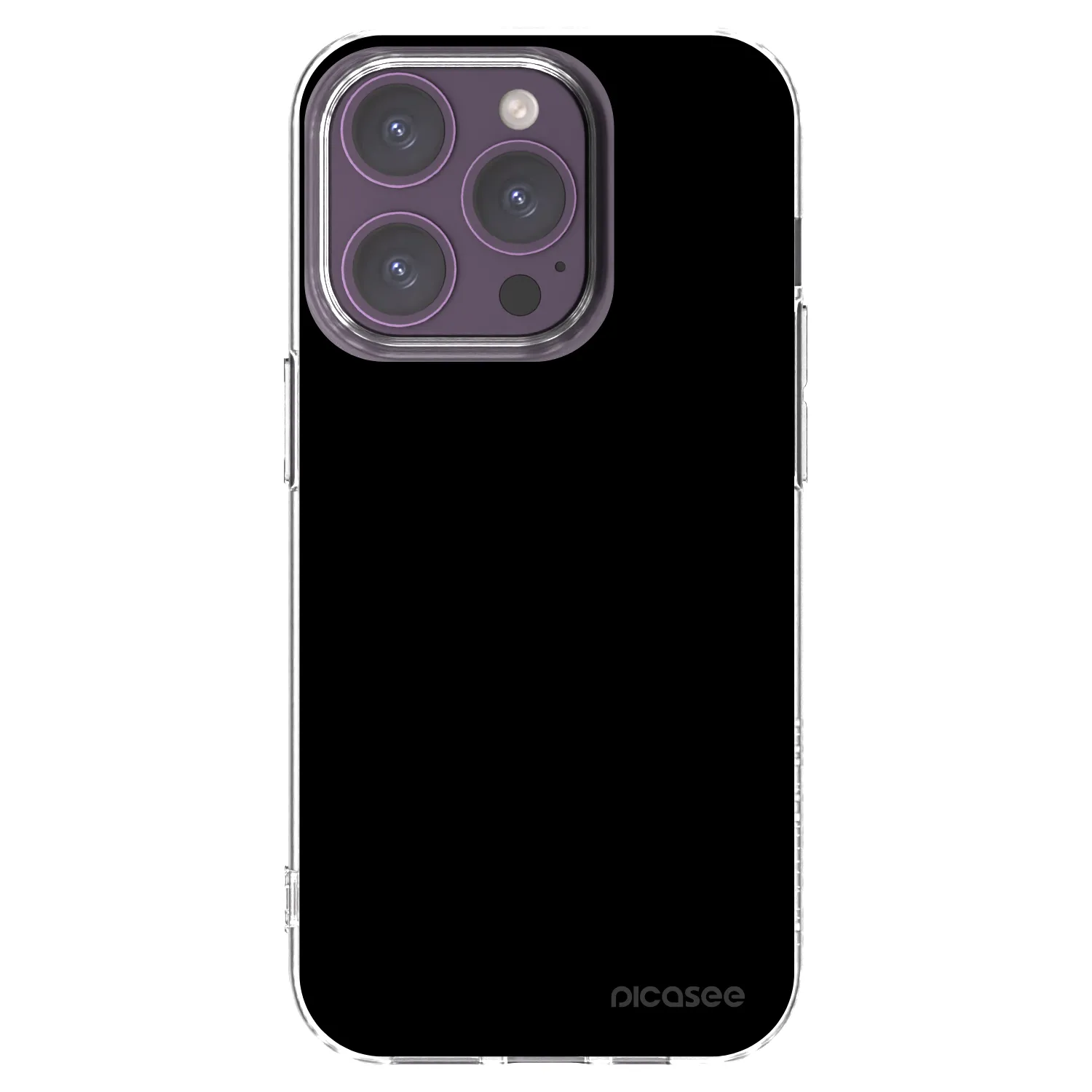 Picasee silikonový průhledný obal pro Apple iPhone 14 Pro - Black Bliss