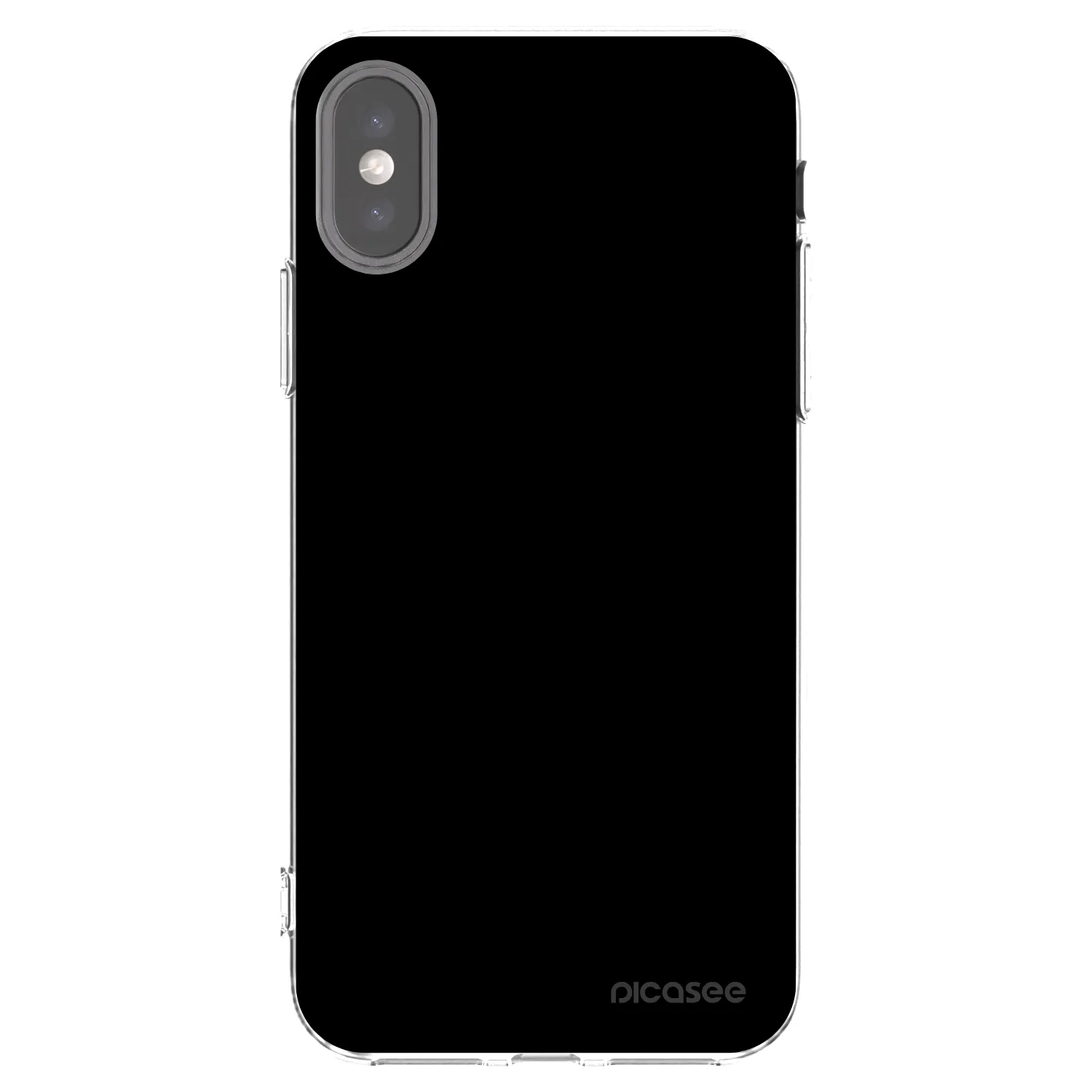 Picasee silikonový průhledný obal pro Apple iPhone X/XS - Black Bliss