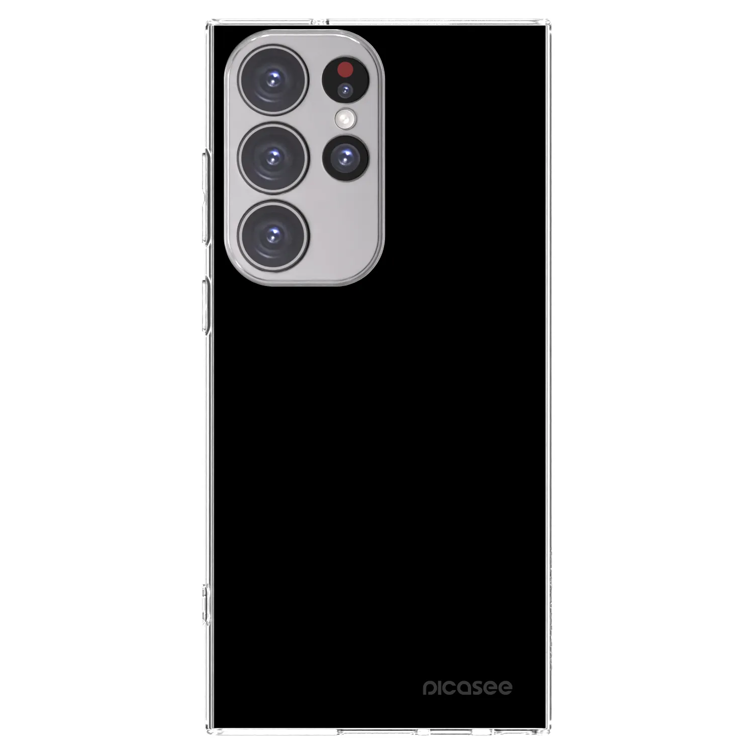 Picasee silikonový průhledný obal pro Samsung Galaxy S23 Ultra 5G - Black Bliss
