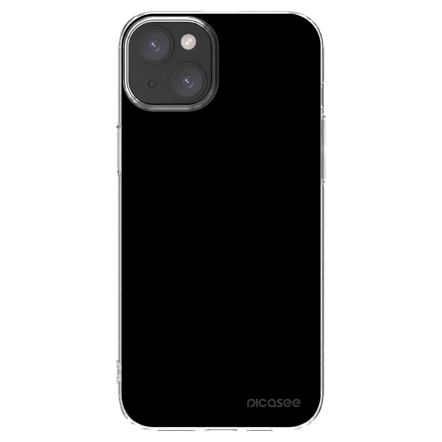 Picasee silikonový průhledný obal pro Apple iPhone 15 Plus - Black Bliss