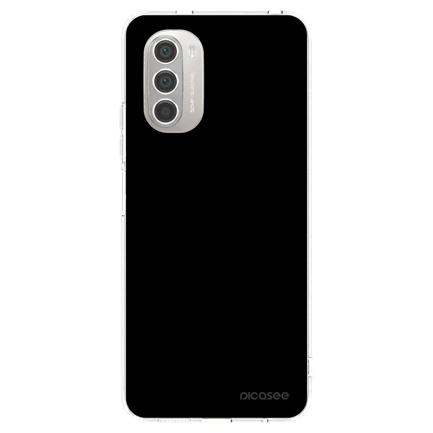 Picasee silikonový průhledný obal pro Motorola Moto G51 - Black Bliss