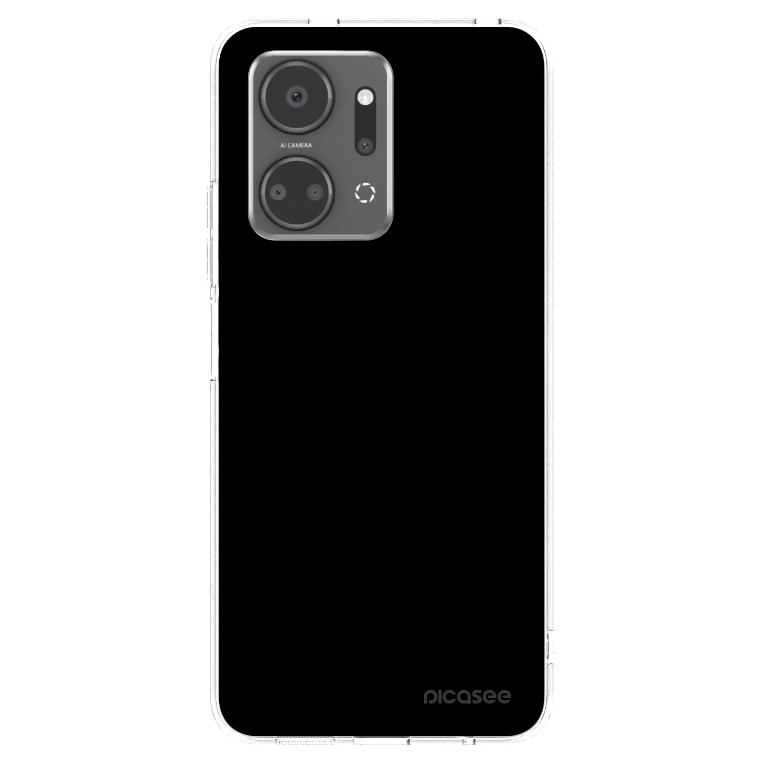 Picasee silikonový průhledný obal pro Honor X7a - Black Bliss