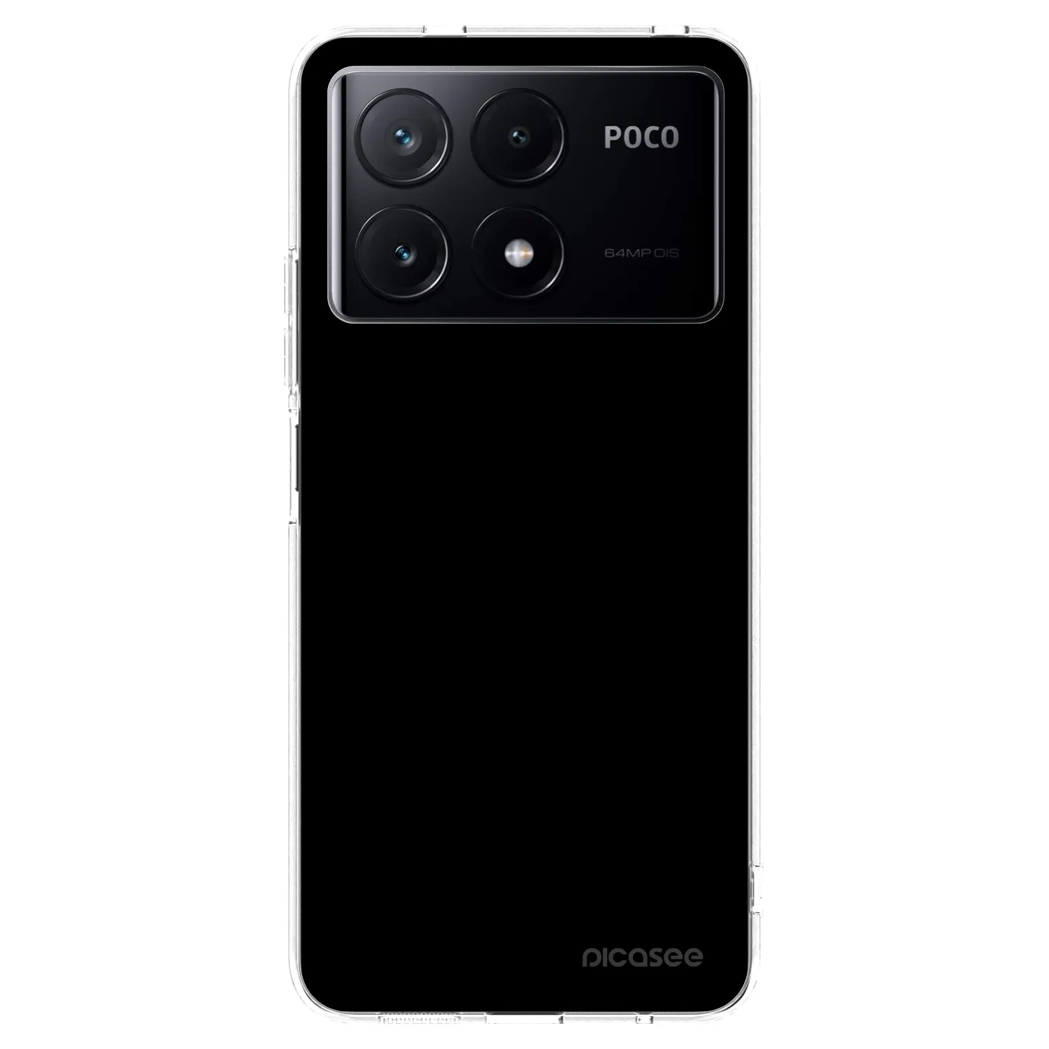 Picasee silikonový průhledný obal pro Xiaomi Poco X6 Pro - Black Bliss