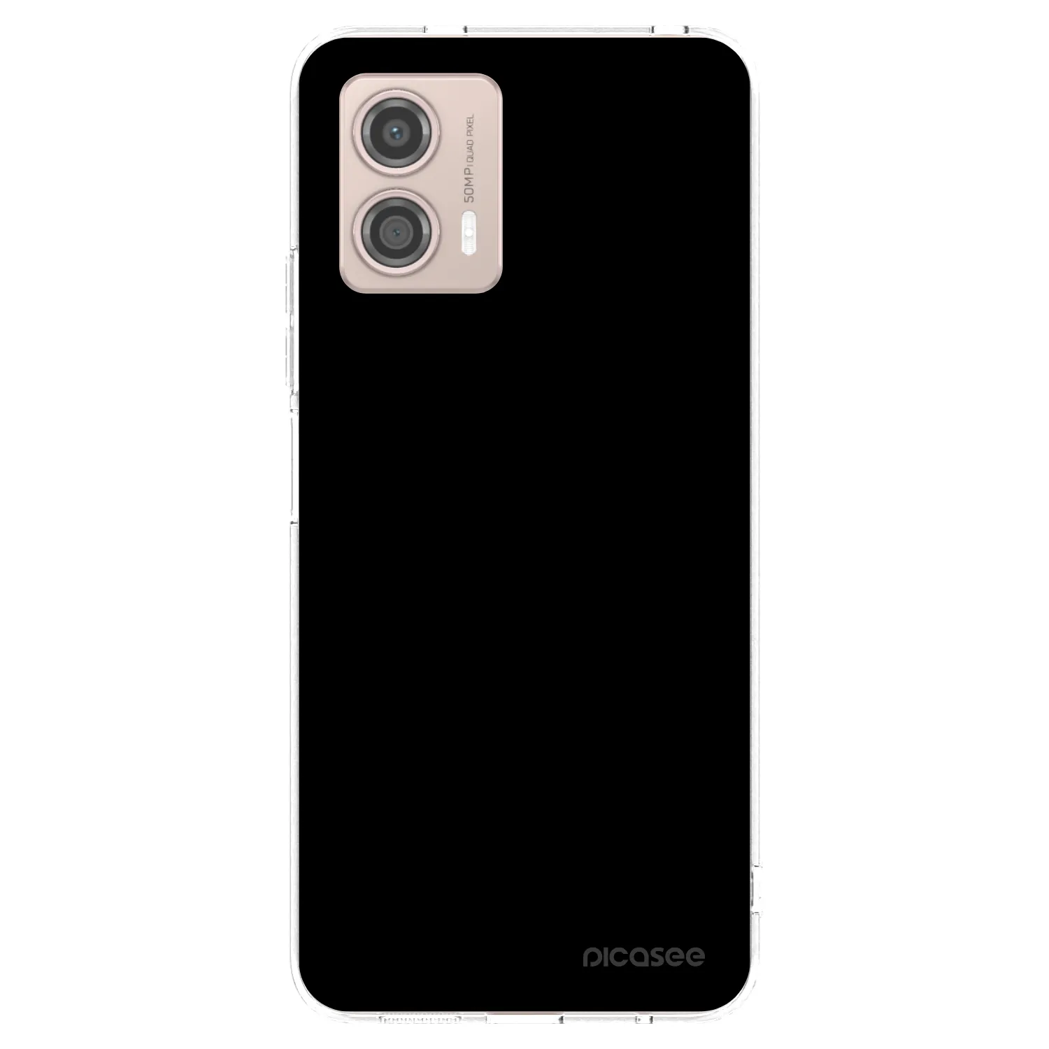 Picasee silikonový průhledný obal pro Motorola Moto G53 5G - Black Bliss