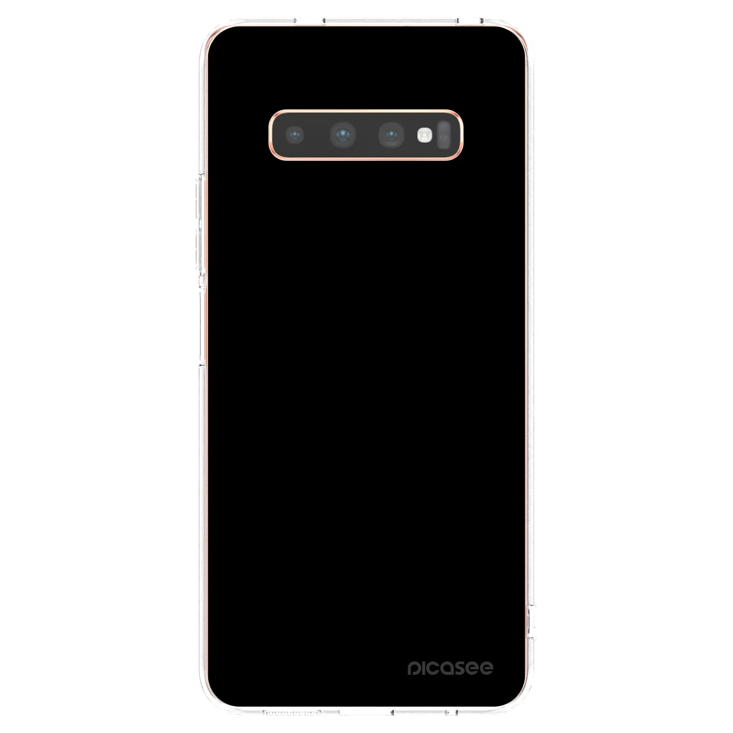 Picasee silikonový průhledný obal pro Samsung Galaxy S10 Plus G975 - Black Bliss