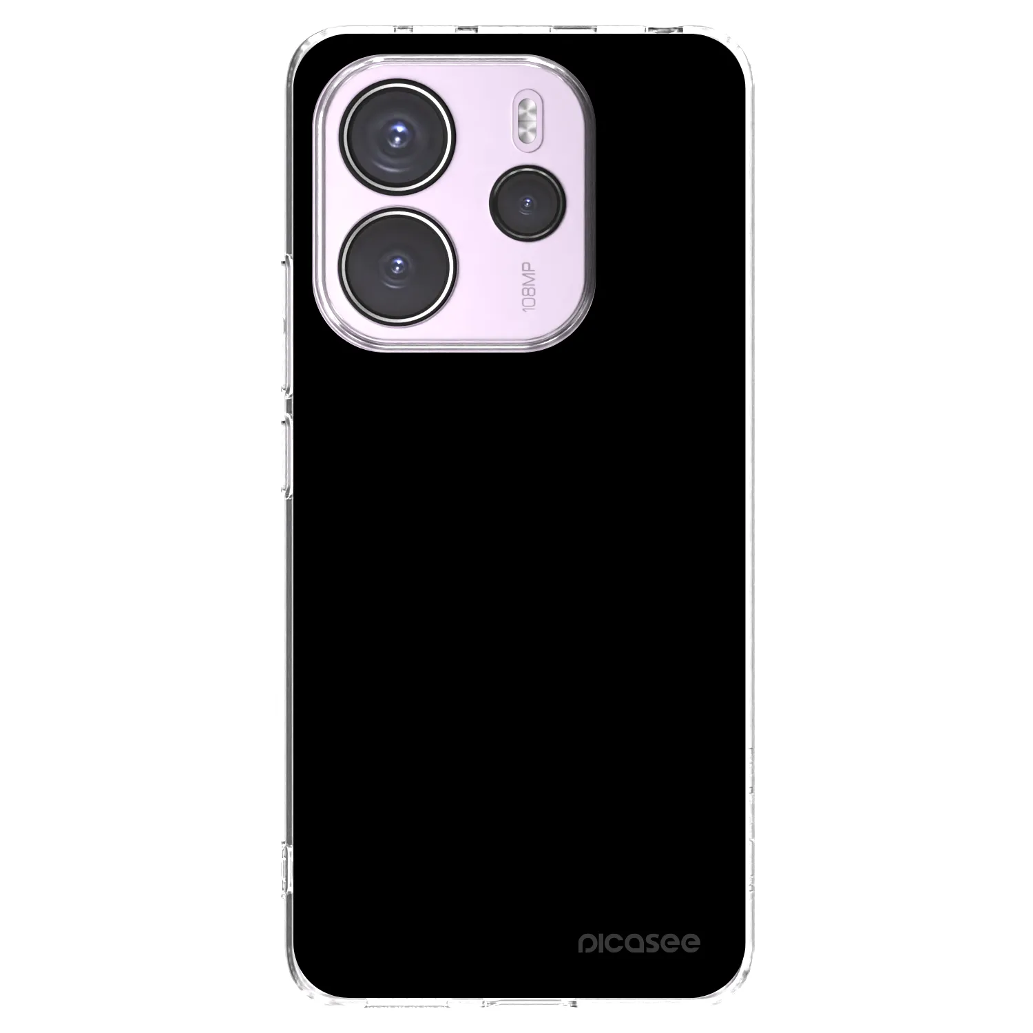 Picasee silikonový průhledný obal pro Xiaomi Redmi Note 14 4G - Black Bliss