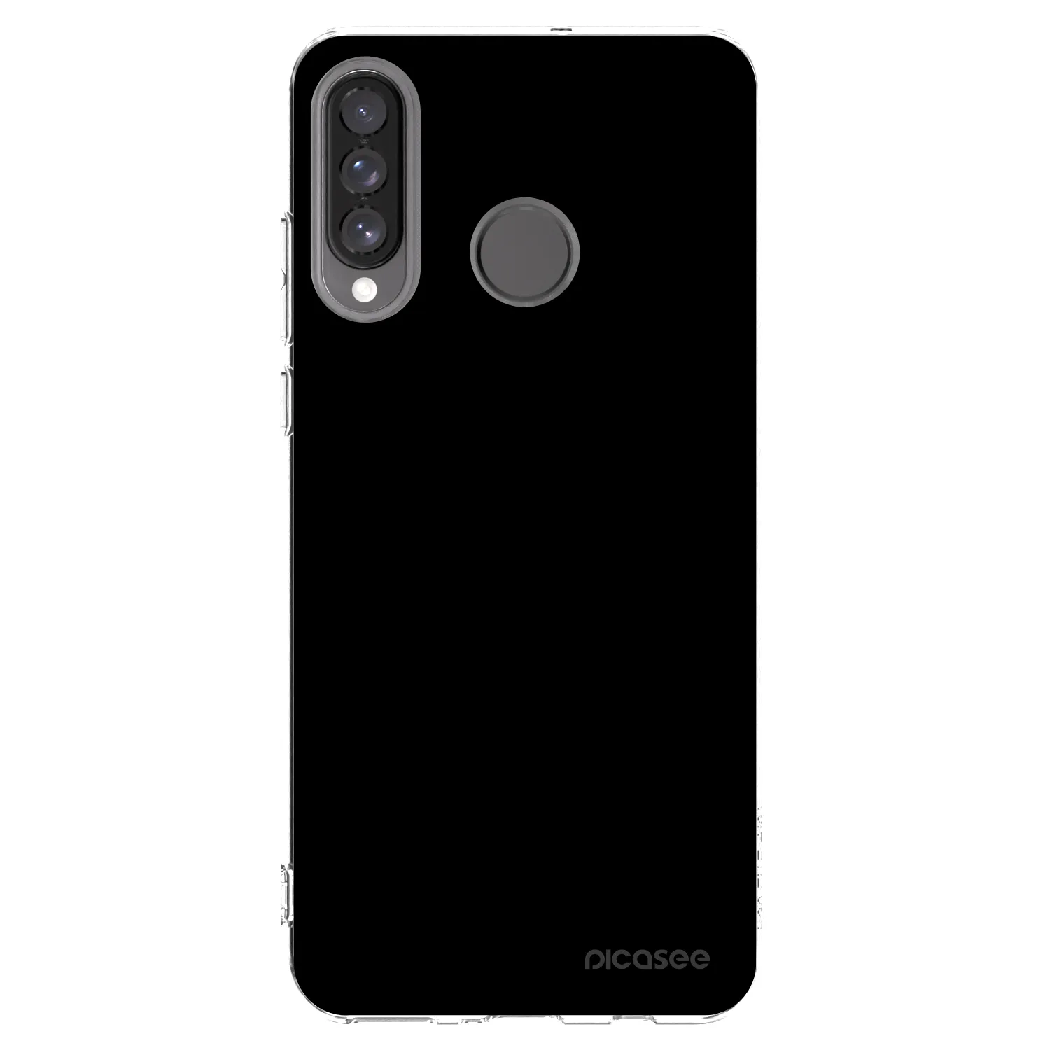 Picasee silikonový průhledný obal pro Huawei P30 Lite - Black Bliss