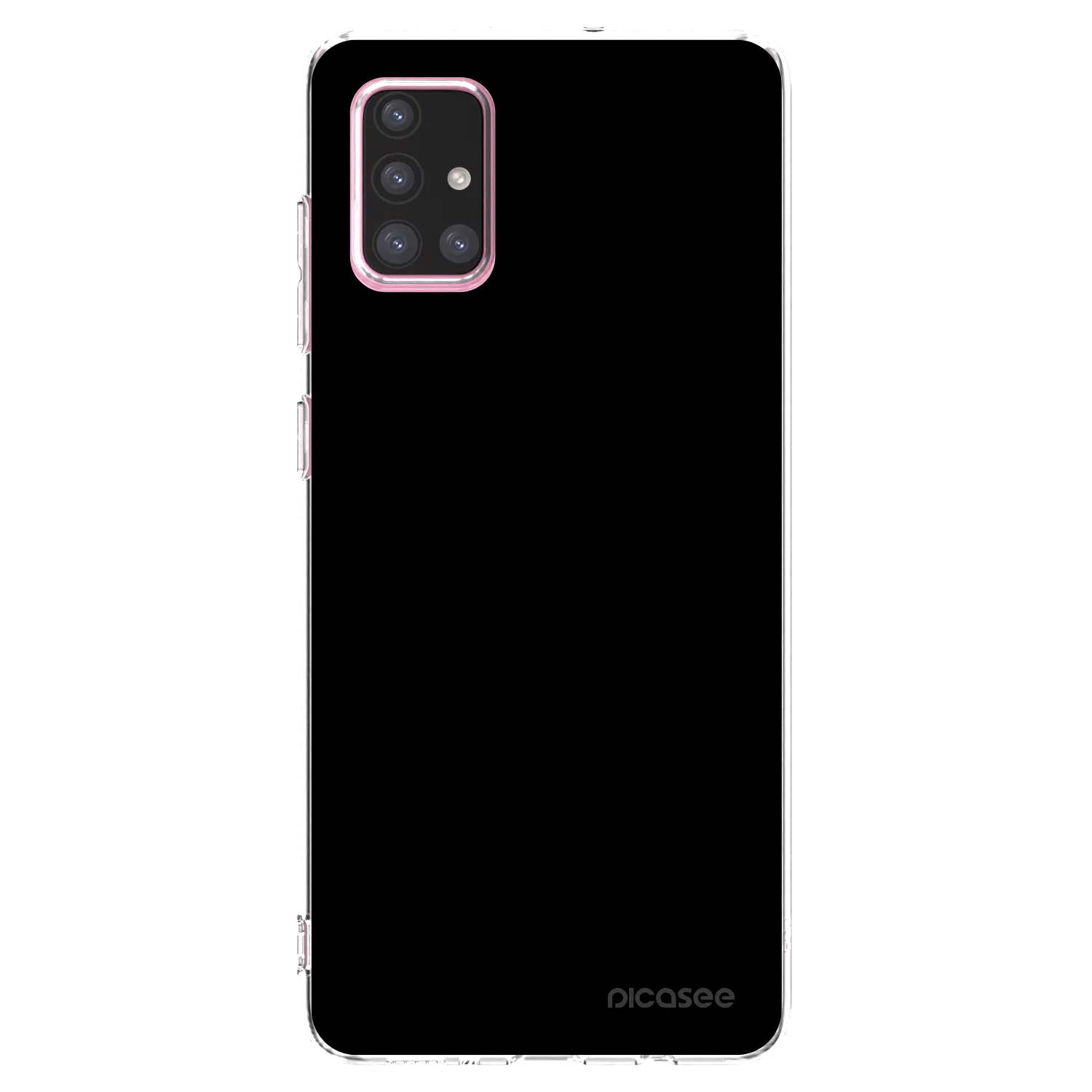 Picasee silikonový průhledný obal pro Samsung Galaxy A71 A715F - Black Bliss