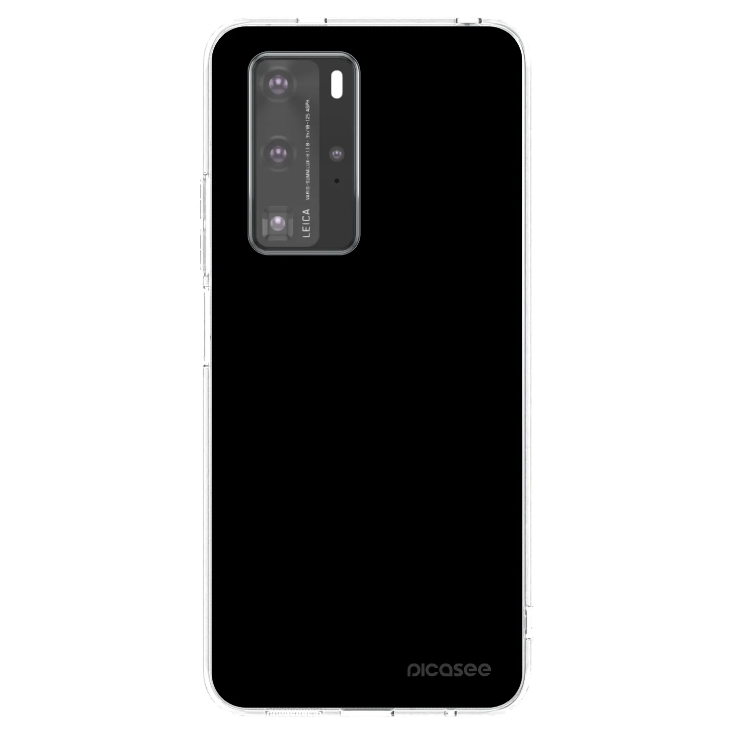 Picasee silikonový průhledný obal pro Huawei P40 Pro - Black Bliss