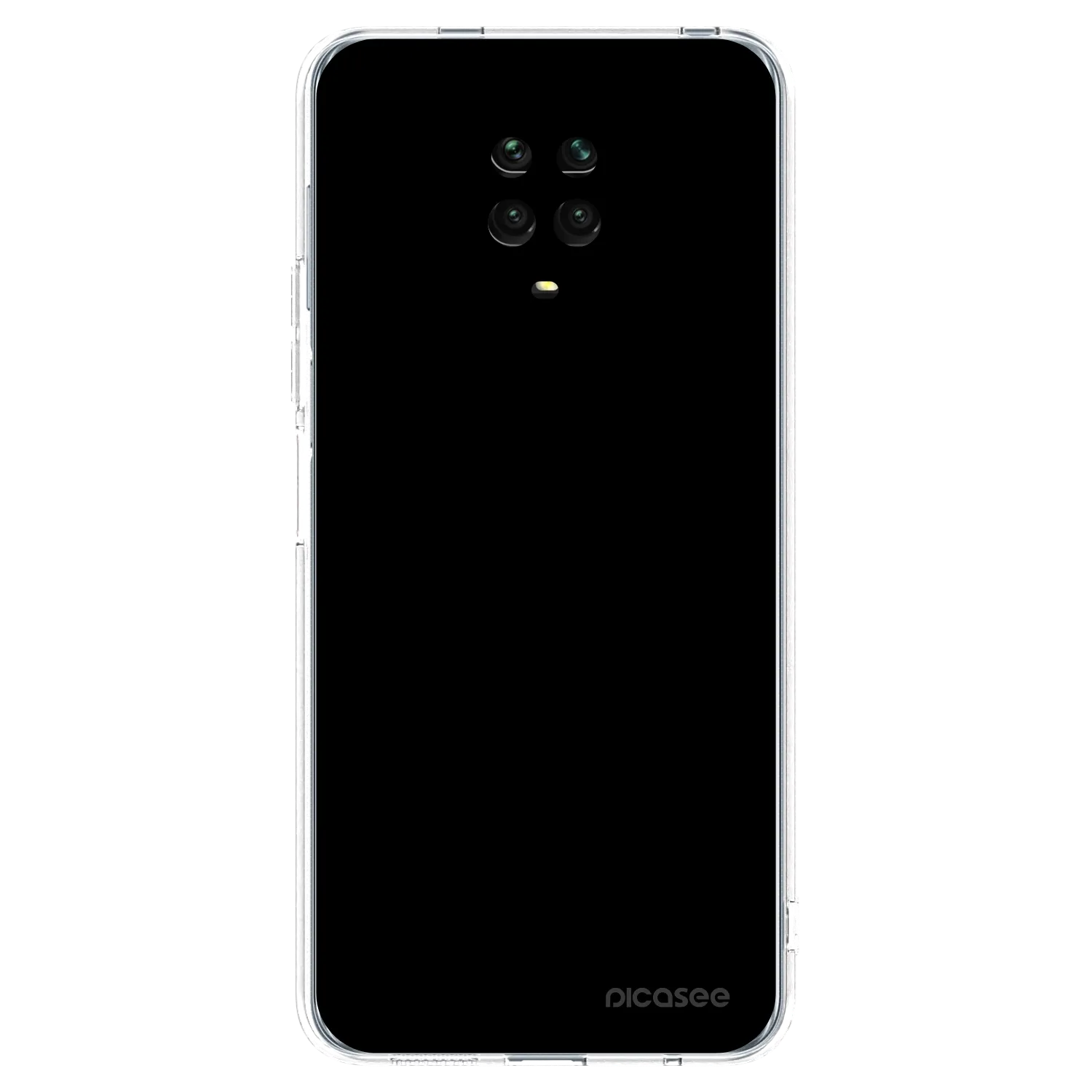 Picasee silikonový průhledný obal pro Xiaomi Redmi Note 9 Pro - Black Bliss