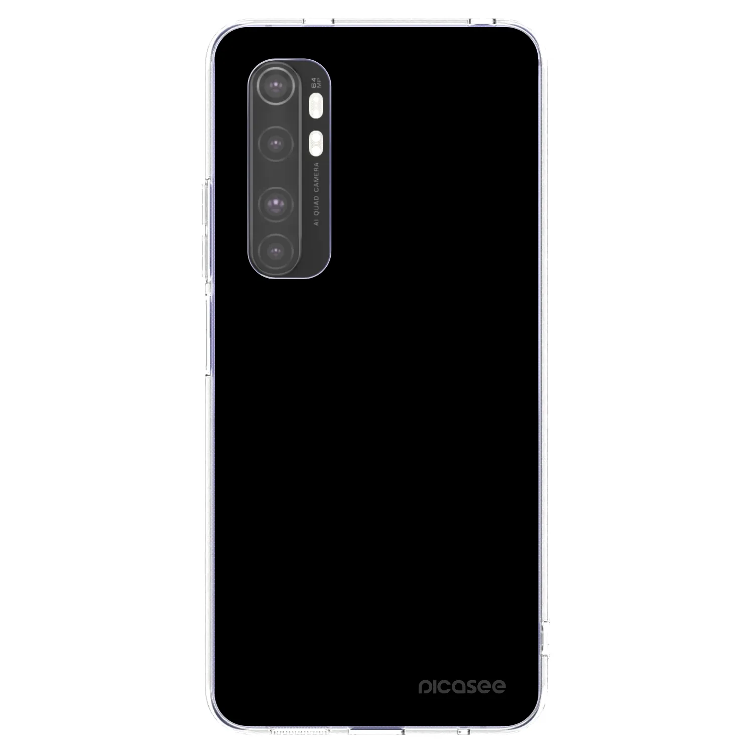 Picasee silikonový průhledný obal pro Xiaomi Mi Note 10 Lite - Black Bliss
