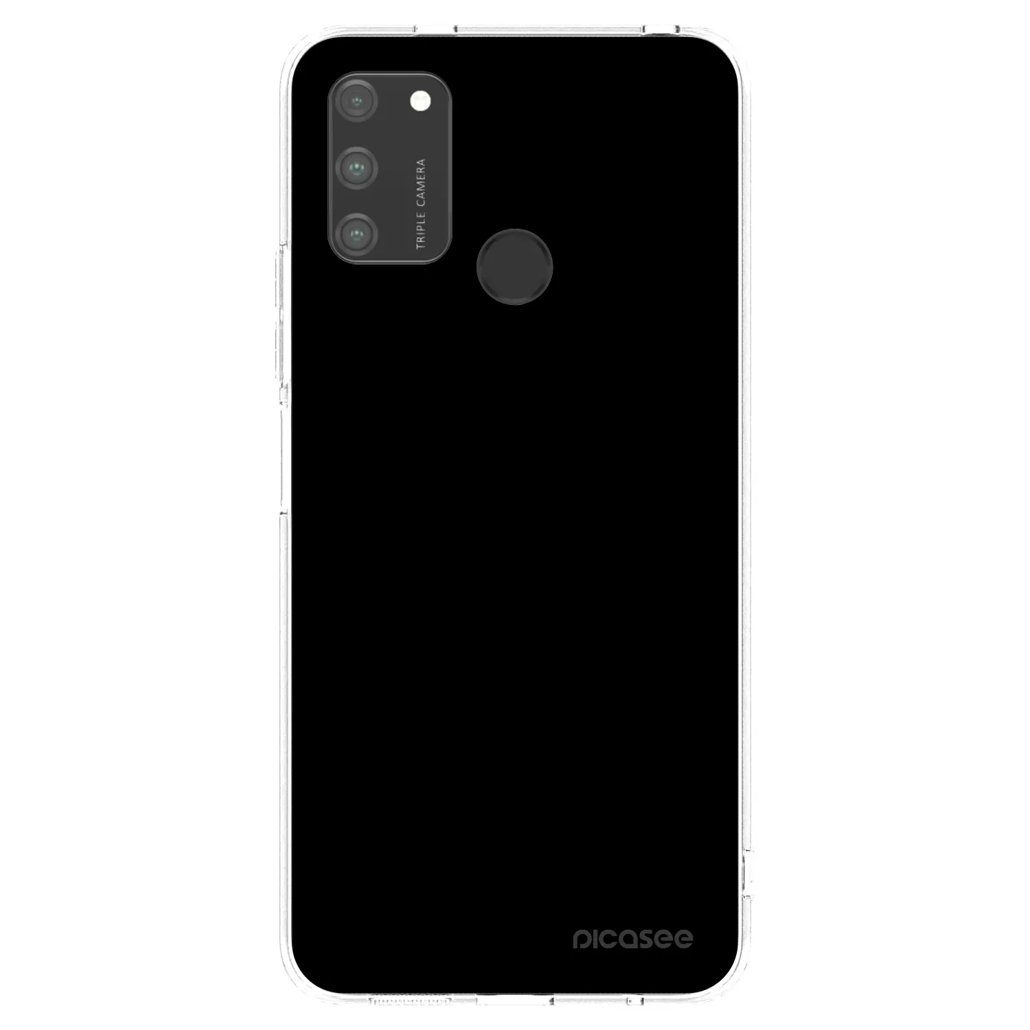 Picasee silikonový průhledný obal pro Honor 9A - Black Bliss
