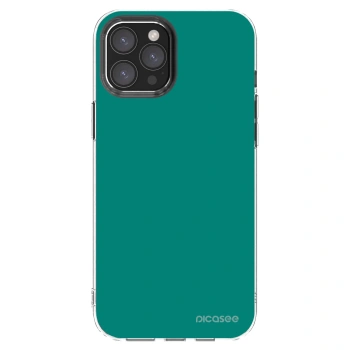 Picasee silikonový průhledný obal pro Apple iPhone 12 Pro Max - Emerald Mist