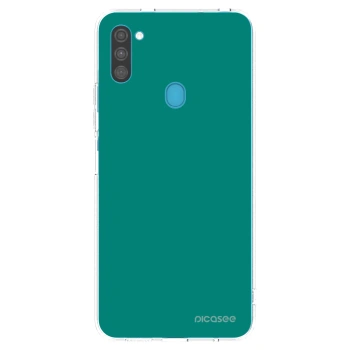 Picasee silikonový průhledný obal pro Samsung Galaxy M11 - Emerald Mist