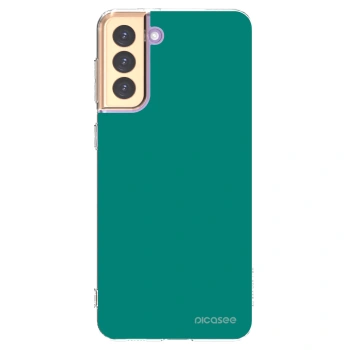Picasee silikonový průhledný obal pro Samsung Galaxy S21+ 5G G996F - Emerald Mist