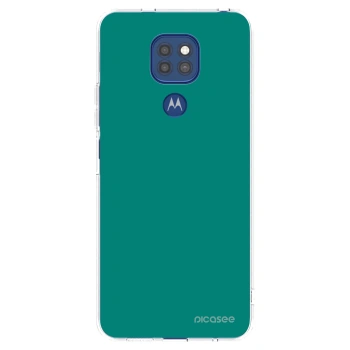 Picasee silikonový průhledný obal pro Motorola Moto G9 Play - Emerald Mist