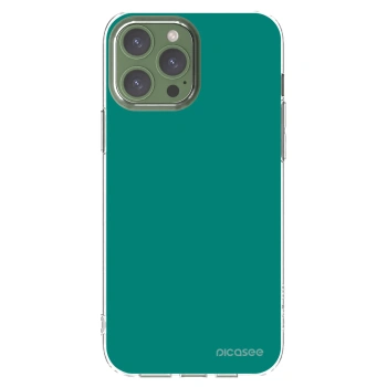 Picasee silikonový průhledný obal pro Apple iPhone 13 Pro Max - Emerald Mist